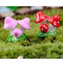 Miniature Mushroom Bushes Garden Resin Landscape DIY Decor Red Pack Of 10 PCS