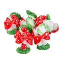 Miniature Mushroom Bushes Garden Resin Landscape DIY Decor Red Pack Of 10 PCS