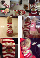 Soft Comfortable Breathable Dog Puppy Cat Clothes Harness Vest Xmas Diwali Gift Pet Supplies XXS Red + White
