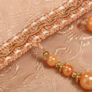 250*100cm Peony Beads Voile Curtain Living Room Window Tulle Sheer Curtain