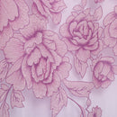 250*100cm Peony Beads Voile Curtain Living Room Window Tulle Curtain Purple