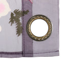 Wine Red Flower Voile Window Curtain Panel Sheer Tulle Drape Beads Valance