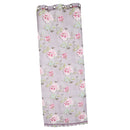 Wine Red Flower Voile Window Curtain Panel Sheer Tulle Drape Beads Valance