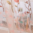 Soft Comfortable Gorgeous Rose Flower Pattern Voile Curtain Panel Sheer Tulle Drape Home Window Hotel Party Restaurant Decor 200 x 100cm