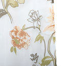 Generic Yellow Flower Pattern Voile Tulle Door Window Curtains Panel Drapes with Beads 250x100cm