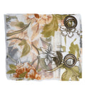 Generic Yellow Flower Pattern Voile Tulle Door Window Curtains Panel Drapes with Beads 250x100cm