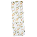 Generic Yellow Flower Pattern Voile Tulle Door Window Curtains Panel Drapes with Beads 250x100cm