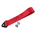 Car Emergency Bumper Protection Heavy Duty Fast Installation Tow Rope Trailer Strap With Towbar Bolt -Red