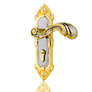 Modern European Indoor Latch Room Door Panel Locks Handle + Key black