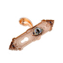 Modern European Indoor Latch Room Door Panel Locks Handle + Key Golden