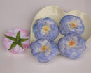 Artificial Camellia Flower Heads Silk Rose Hair Clip Wedding Party Decor Blue Pack Of 10PCS