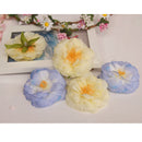 Artificial Camellia Flower Heads Silk Rose Hair Clip Wedding Party Decor Blue Pack Of 10PCS