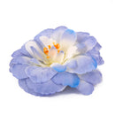 Artificial Camellia Flower Heads Silk Rose Hair Clip Wedding Party Decor Blue Pack Of 10PCS