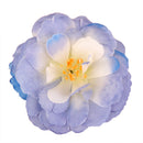 Artificial Camellia Flower Heads Silk Rose Hair Clip Wedding Party Decor Blue Pack Of 10PCS