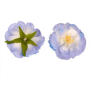 Artificial Camellia Flower Heads Silk Rose Hair Clip Wedding Party Decor Blue Pack Of 10PCS