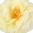 Artificial Camellia Flower Heads Silk Rose Hair Clip Wedding Party Decor Yellow Pack Of 10PCS