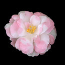 Artificial Camellia Flower Heads Silk Rose Hair Clip Wedding Party Decor Pink Pack Of 10PCS