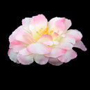 Artificial Camellia Flower Heads Silk Rose Hair Clip Wedding Party Decor Pink And Yellow Pack Of 10PCS