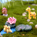 10x Miniature Dollhouse Bonsai Garden Landscape Little Lotus Home Decor