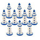 10x Miniature Resin Mediterranean Lighthouse Pharos Micro Landscape Home Decor