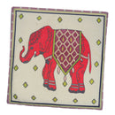45cm x 45cm Throw Pillow Case Embroidery Red Elephant Decor Cushion Cover