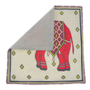45cm x 45cm Throw Pillow Case Embroidery Red Elephant Decor Cushion Cover