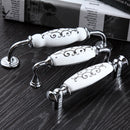 Ceramic 96mm Wardrobe Cupboard Cabinet Door Pull Handle Hole Pitch Home Decor