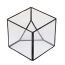 Cube Shaped Glass Terrarium Greenhouse Moss Miniature Home Office Shop Decor Clear S