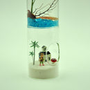 Double-deck Cylinder Creative Glass Flower Vase Table Bottle Container