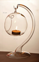 Glass Flower Vase Hydroponic Terrarium Bottle Candlestick - Hanging Ball