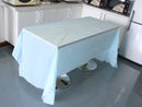 Generic Portable Rectangular Tablecloth Table Cover Liner Decoration for Wedding Party Light Blue