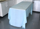 Generic Portable Rectangular Tablecloth Table Cover Liner Decoration for Wedding Party Light Blue