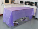 Generic Portable Rectangular Tablecloth Table Cover Liner Decoration for Wedding Party Dark Purple