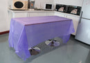 Generic Portable Rectangular Tablecloth Table Cover Liner Decoration for Wedding Party Dark Purple