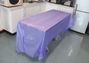 Generic Portable Rectangular Tablecloth Table Cover Liner Decoration for Wedding Party Dark Purple
