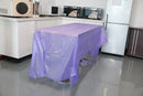 Generic Portable Rectangular Tablecloth Table Cover Liner Decoration for Wedding Party Dark Purple