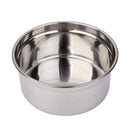 Stainless Steel Cage Clamp Bolt Cup Bird Cat Dog Food Water Hanging Bowl L