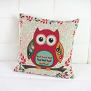 Owl Colorful Cotton Linen Throw Pillow Case Cushion Cover Sofa Home Decor
