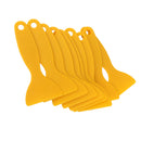Plastic Squeeze Out Scraper For Carbon Fiber Vinyl Film Mirror Window Lamp Film Inner Decor Logo Decal Yellow PACK OF 10PCS