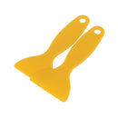Plastic Squeeze Out Scraper For Carbon Fiber Vinyl Film Mirror Window Lamp Film Inner Decor Logo Decal Yellow PACK OF 10PCS
