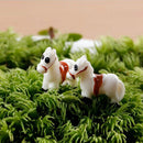 10pcs Miniature Dollhouse Fairy Garden Resin Landscape Steed Horse -White