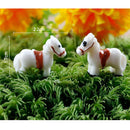 10pcs Miniature Dollhouse Fairy Garden Resin Landscape Steed Horse -White