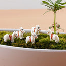 10pcs Miniature Dollhouse Fairy Garden Resin Landscape Steed Horse -White