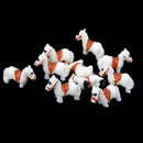 10pcs Miniature Dollhouse Fairy Garden Resin Landscape Steed Horse -White