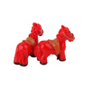 10pcs Miniature Dollhouse Fairy Garden Resin Landscape DIY Steed Horse -Red