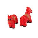10pcs Miniature Dollhouse Fairy Garden Resin Landscape DIY Steed Horse -Red