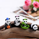 Pack of 4 Miniature Dollhouse Fairy Garden Landscape Pandas Decor