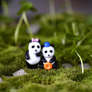 Pack of 4 Miniature Dollhouse Fairy Garden Landscape Pandas Decor