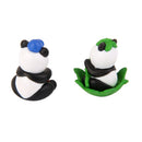 Pack of 4 Miniature Dollhouse Fairy Garden Landscape Pandas Decor