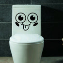 Removable Smile Face Toilet Washroom Letter Decal Wall Sticker DIY PVC Decor